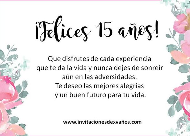 Frases Para 15 Años Originales