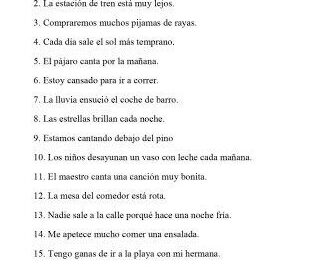 Frases Para Dictado 1 frases para dictado