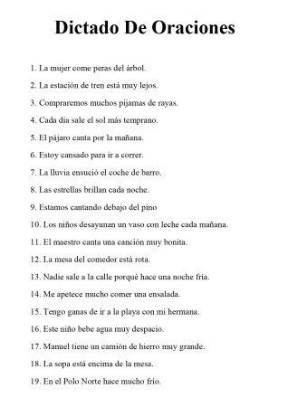 Frases Para Dictado