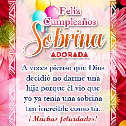 Frases Para Mi Sobrina En Su Cumpleaños