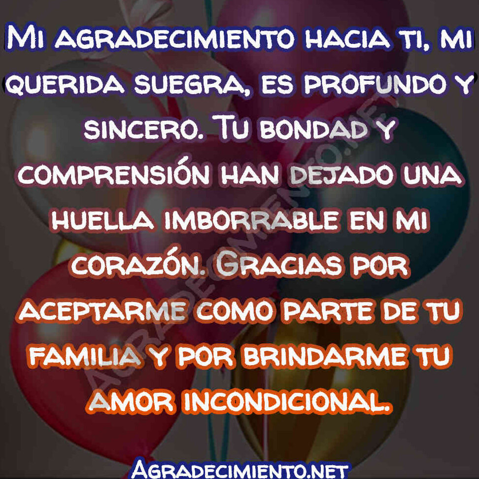 Frases Para Mi Suegra De Agradecimiento