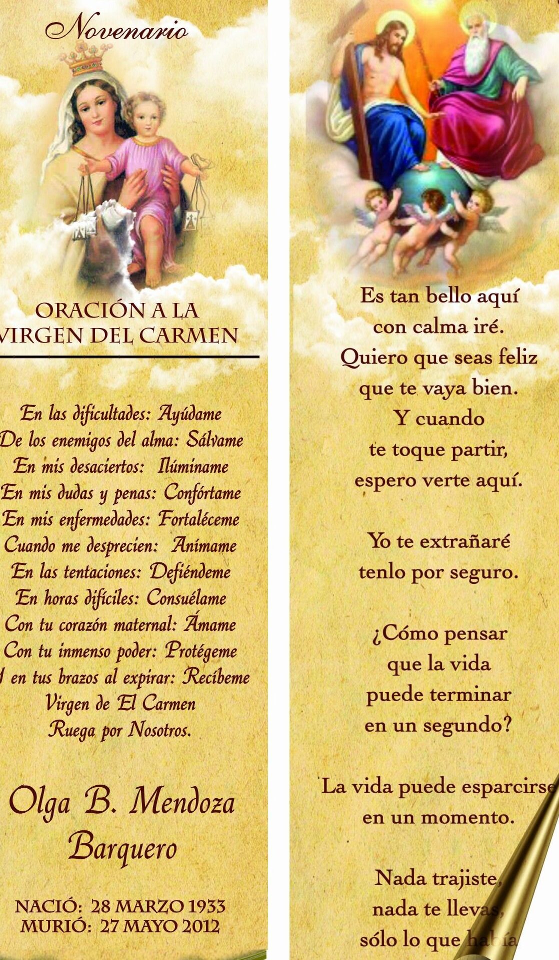 Frases Para Recuerdos De Novenario